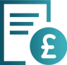 Icon of a piece of paper with a pound on top