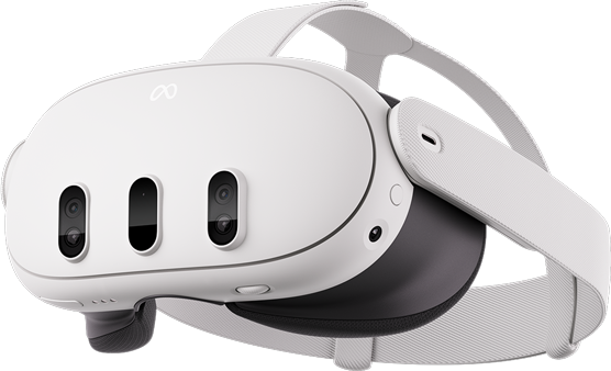 A Meta Quest 3 VR headset