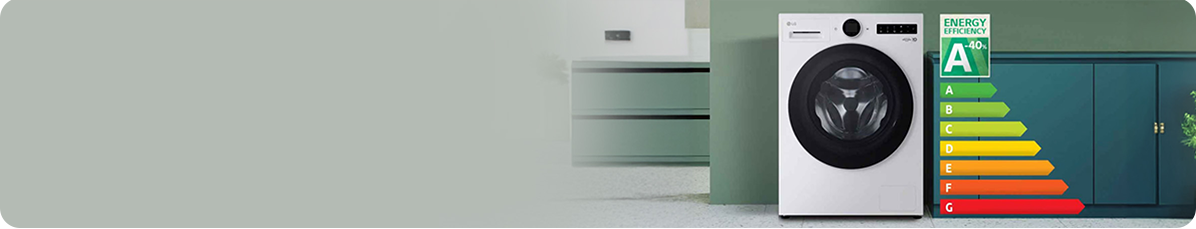 LG A-rated energy efficiency washing machines