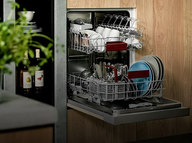 Semi-integrated dishwashers